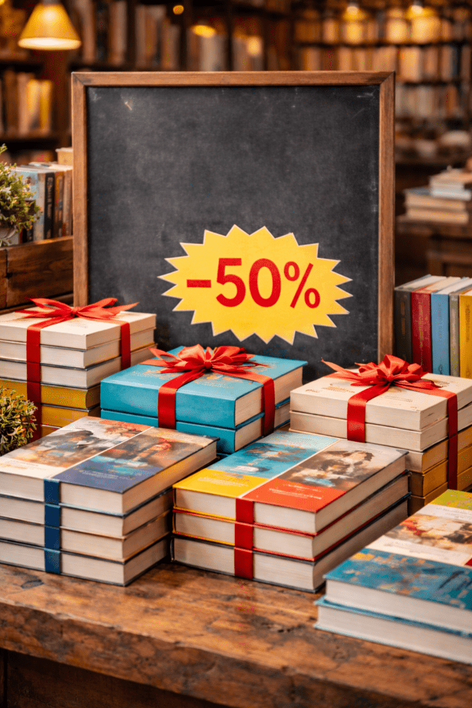 "Gebrauchte" Bücher zum Schleuderpreis? (Foto: ChatGPT)