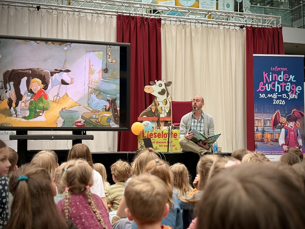 Bei den Erfurter Kinderbuchtagen 2026 (Foto: Buchhandlung Peterknecht)