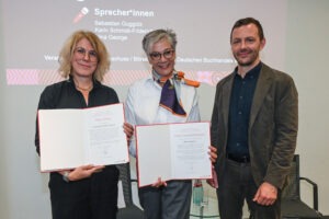 Nina George, Karin Schmidt-Friderichs und Sebastian Guggolz (Foto: Paul Mueller)